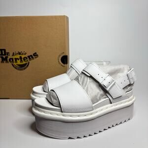 Dr. Martens Voss Quad Mono Hydro Leather Strap Sandals in White
